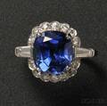 18kt White Gold Sapphire and Diamond Ring