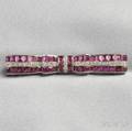 Platinum Ruby and Diamond Bow Brooch