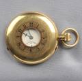 Antique 18kt Gold DemiHunting Case Pocket Watch Russells Limited