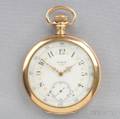 Antique 14kt Rose Gold Open Face Pocket Watch Elgin