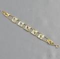 14kt Gold Reversepainted Crystal Bird Bracelet