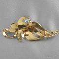 Retro 14kt Gold and Aquamarine Brooch Trabert  HoefferMauboussin