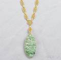 14kt Gold and Jade Pendant Necklace