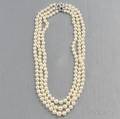 Cultured Pearl Emerald Sapphire and Diamond Necklace Tiffany  Co