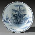 Large Chinoiseriedecorated Delft Bowl