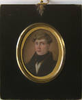 Miniature watercolor on ivory portrait of a gentleman 19th c