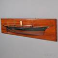 Mounted Halfhull Model of JP Morgans Steam Powered Yacht CORSAIR