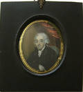 Miniature watercolor on ivory portrait of a gentleman earlymid 19th c