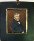Miniature watercolor on ivory portrait of a gentleman 19th c