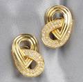 18kt Gold and Diamond Earclips Van Cleef  Arpels