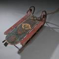 Paintdecorated Childs Sled