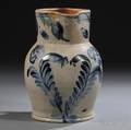 Cobaltdecorated Stoneware Pitcher