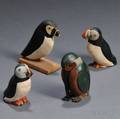 Four Miniature Carved and Painted Bird Figures