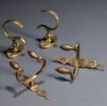 Two Pairs of Brass Jamb Hooks