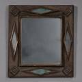 Painted Mirror Frame with Applied Geometric Molding