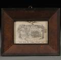 Framed Engraved Firemens Ball Ticket