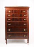 American Mahogany Tall Eight Drawer Chest