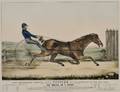 Nathaniel Currier publisher American 18131888 The Celebrated Trotting Horse TRUSTEE as He Appeared in His 20th Mile