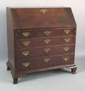 Rhode Island Queen Anne cherry slant front desk ca 1780