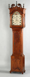 Berks County Chippendale walnut tall case clock ca 1800