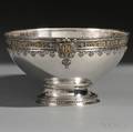 Sterling Silver Presentation Punch Bowl Commemorating the Opening of the FW Woolworth Building in New York City in 1913