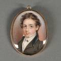American School Early 19th Century Portrait Miniature of a Young Gentleman