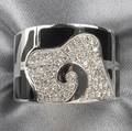 18kt White Gold Enamel and Diamond Ring La Nouvelle Bague