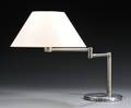 Mid20th Century Brushed Steel Swivel Table Lamp