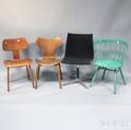 Four Midcentury Modern Chairs