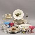 Large Assortment of Tableware Cut Glassware and Decorative Table Items
