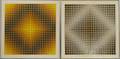 Victor Vasarely FrenchHungarian 19061997 Two OpArt Works Diac