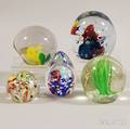 Five 20th Century Art Glass Paperweights