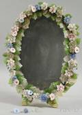 Venetian Art Glass Wreath of Flowers Dressing Mirror
