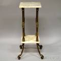 Late Victorian Onyxtop Twotier Stand