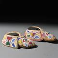 Pair of Prairie Beaded Hide Moccasins