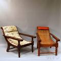 Two Colonialstyle Hardwood Plantation Chairs