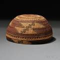 Northern California Polychrome Twined Basketry Hat