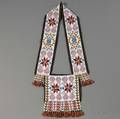 Winnebego Beaded Cloth Bandolier Bag