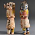 Two Hopi Polychrome Carved Wood Katchinas