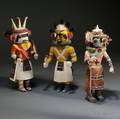 Three Hopi Polychrome Carved Wood Kachina