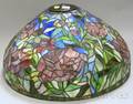 Modern Leaded Floral Pattern Art Glass Lamp Shade