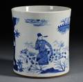 Blue and White Brush Pot