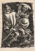 Ernst Barlach German 18701938 Two Images from WALPURGISNACHT