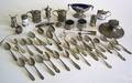 Group of silver and silver plate tableware to include spoons