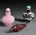 Three Glass Snuff Bottles