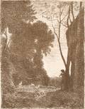 JeanBaptisteCamille Corot French 17961875 Le petit berger 2 planche