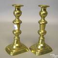 Pair of Victorian brass candlesticks