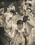 Alessandro MastroValerio American 18871953 Four Nudes Longing