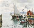 Guy Carleton Wiggins American 18831962 The Friendship Sloop and Lifting Skies