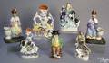 Five Staffordshire figures 19th c